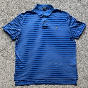 Polo by Ralph Lauren Men's Navy Blue Striped Polo